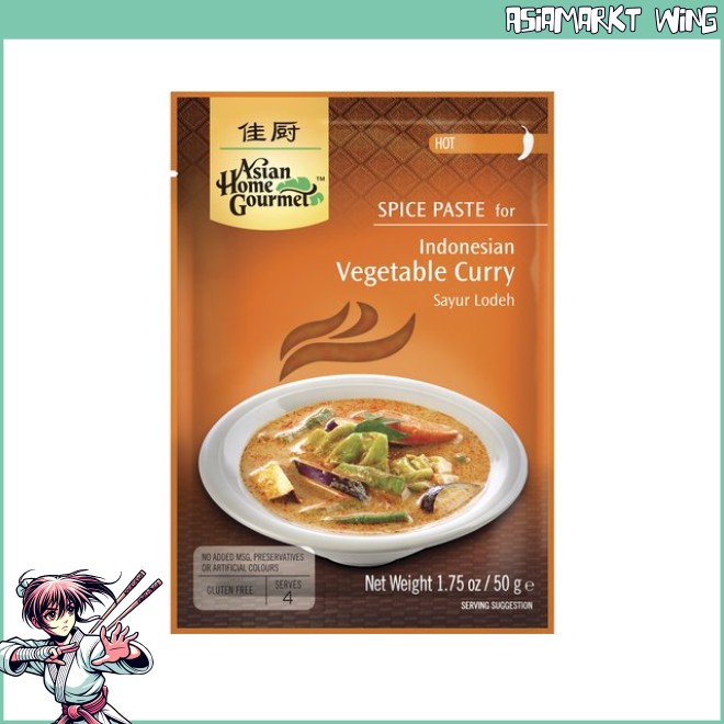 AHG - Sayur Lodeh - Würzpaste für Gemüse Curry - scharf - 50g