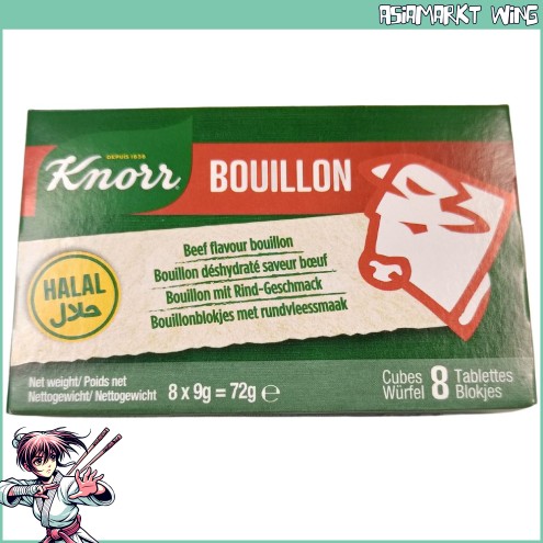 KNORR | Bouillon Würfel Rind | Brühwürfel (8 x 9 g) 72 g