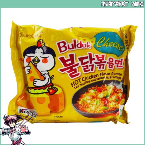 Samyang - Buldak Cheese - Hot chicken flavor Ramen - koreanische Instant Bratnudeln Käse - 140g