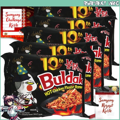 Samyang 5er Set | koreanische instant Ramen | original Buldak Hot Chicken (5x 140 g)