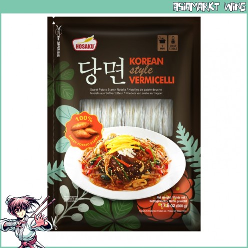 Hosaku -- Nudeln aus Süßkartoffeln - Korea Style Süsskartoffel Nudeln - 500g