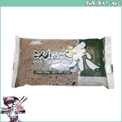 Sun Plus - Original japanische Konjak Nudeln - Shirataki mit Algen - netto 200g