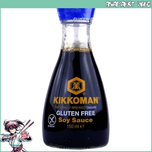 Kikkoman - Tamari - Glutenfreie Sojasauce - Designerflasche - 150ml