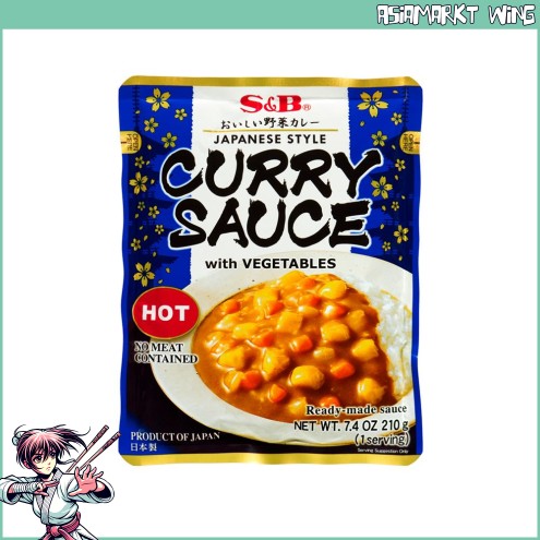 S&B - Japanese Curry Sauce - vegetable - Hot - 210g