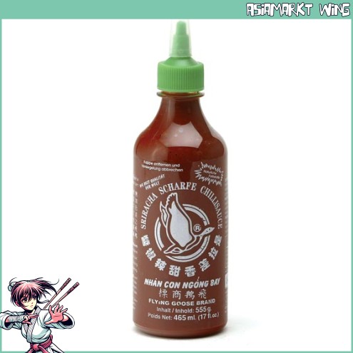 Flying Goose - Sriracha scharfe Chilisauce "Original" - grüner Deckel - 455 ml