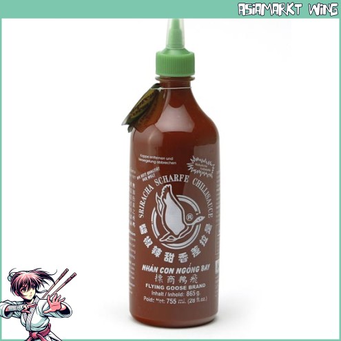 Flying Goose - Sriracha scharfe Chilisauce "Original" - grüner Deckel - 730 ml