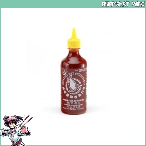Flying Goose - Sriracha Chilisauce - mit Ingwer - gelber Deckel - 455 ml