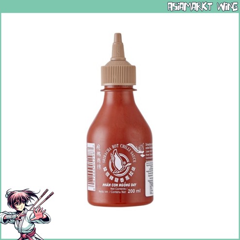 Flying Goose - Sriracha Chilisauce - mit extra Knoblauch - brauner Deckel - 200 ml