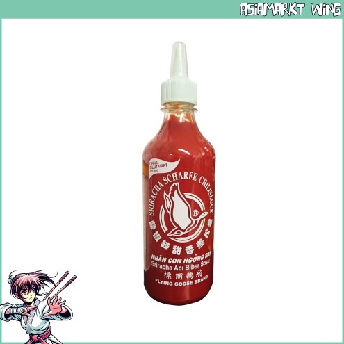 Flying Goose - Sriracha Chilisauce - ohne Glutamat - weißer Deckel - 455 ml