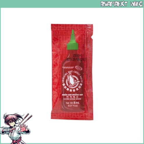 Flying Goose - 1 Tütchen Sriracha Hot Chili Sauce "To Go" - Einzel Sachets - 8ml