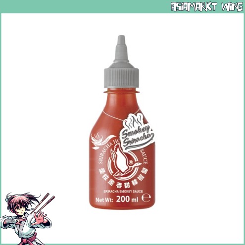 Flying Goose - Sriracha Chilisauce - Smokey mit Rauchgeschmack - grauer Deckel - 200ml