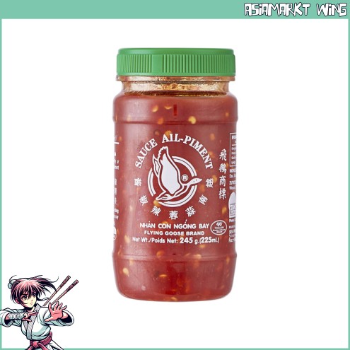 Flying Goose - Sambal Oelek - mit extra Knoblauch - 245 g