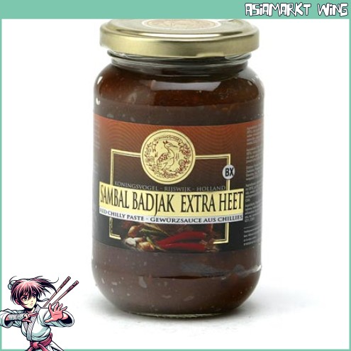 Koningsvogel - Extra Scharfe Chilipaste - Sambal Badjak - Extra Hot - 375g