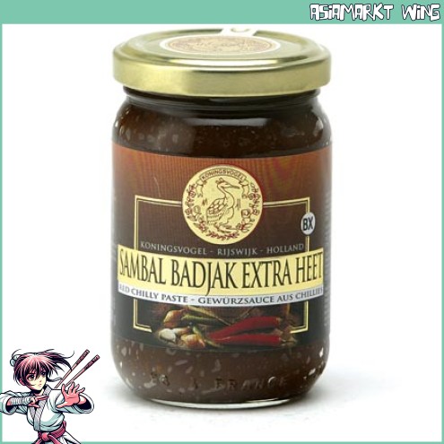 Koningsvogel - Extra Scharfe Chilipaste - Sambal Badjak - Extra Hot - 200g